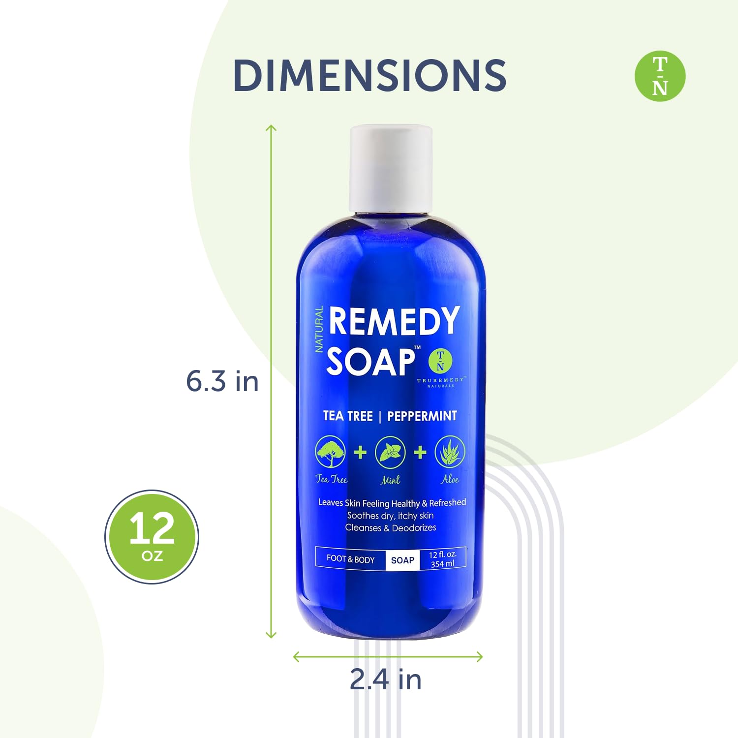 Truremedy Naturals Tea Tree Body Wash foam lather for spa-like shower