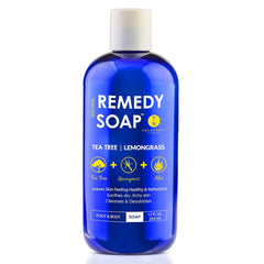 Truremedy Naturals Tea Tree & Lemongrass bottle with refreshing, skin-soothing cleanse