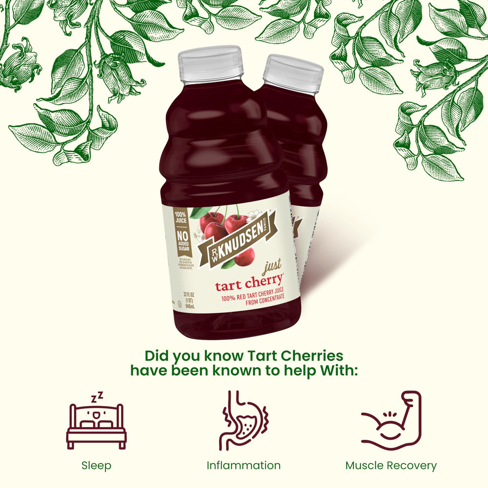 Chilled glass of tart cherry juice served as a refreshing option.