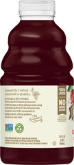 Close-up of the truRoots tart cherry juice label showing USDA Organic certification.