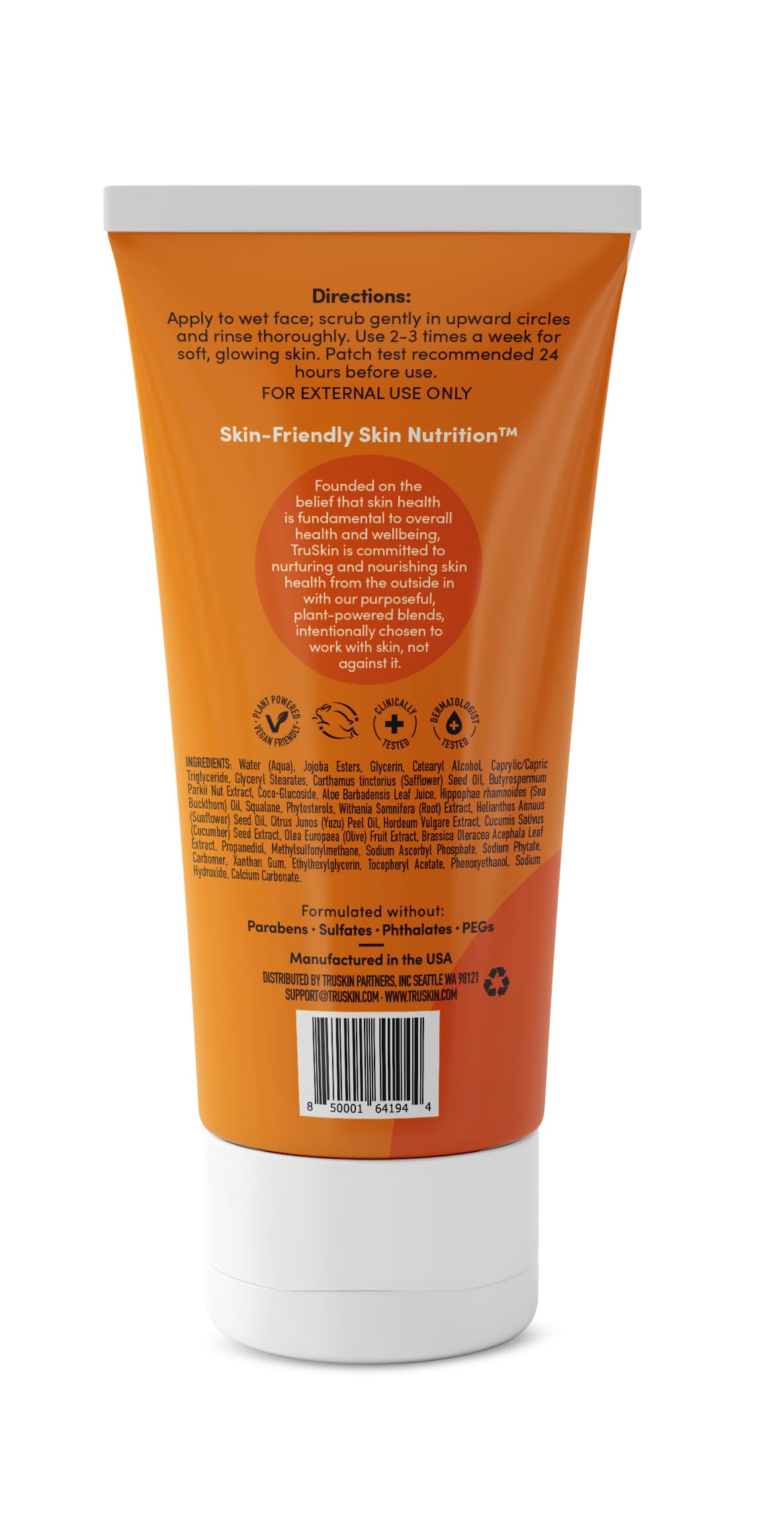 TruSkin vibrant bottle on clean surface implying brightening benefits