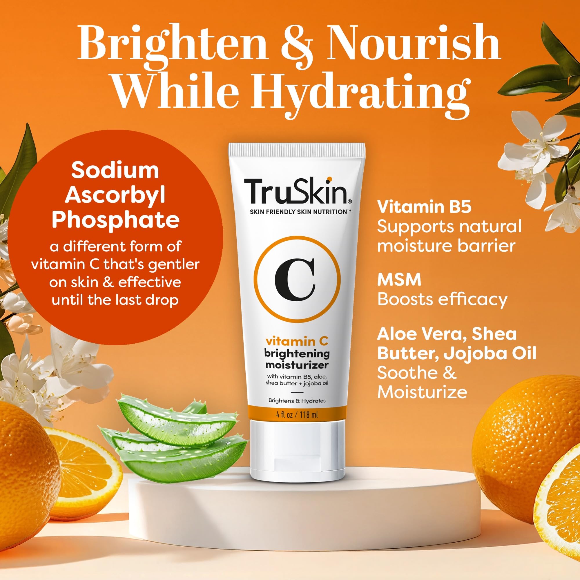 Brightening cream texture close-up showing smooth finish
