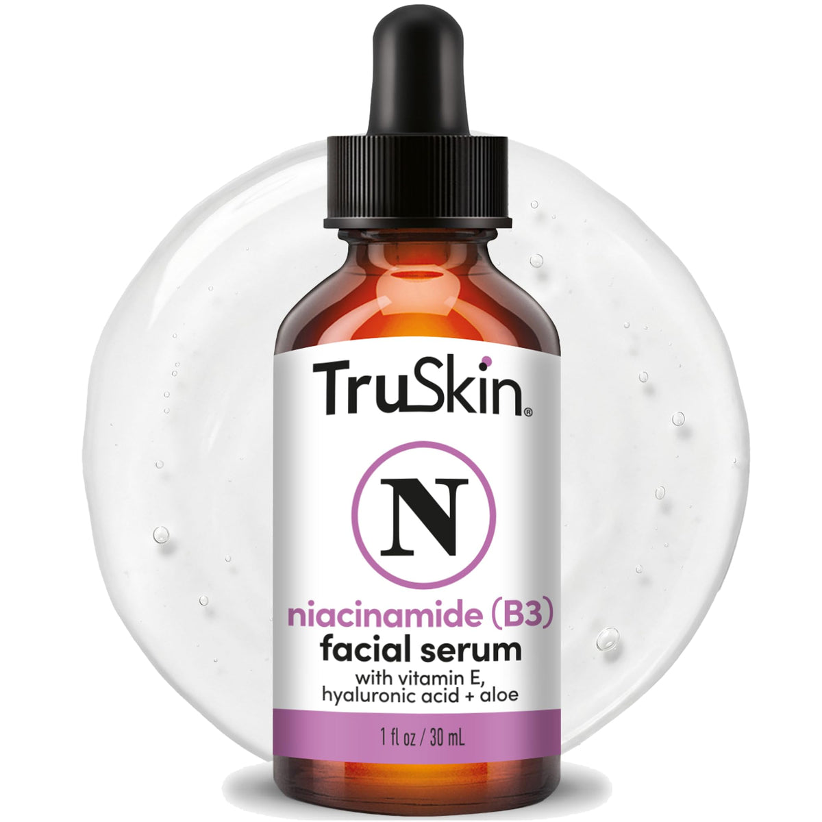 TruSkin Niacinamide serum bottle pump for easy daily application and pore refinement