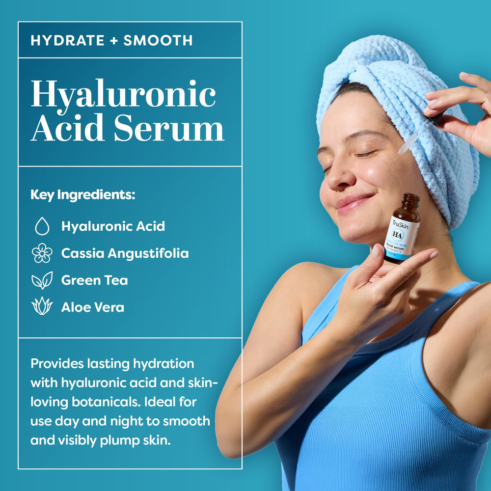 TruSkin Retinol serum texture closeup indicates gentle night-time renewal option.