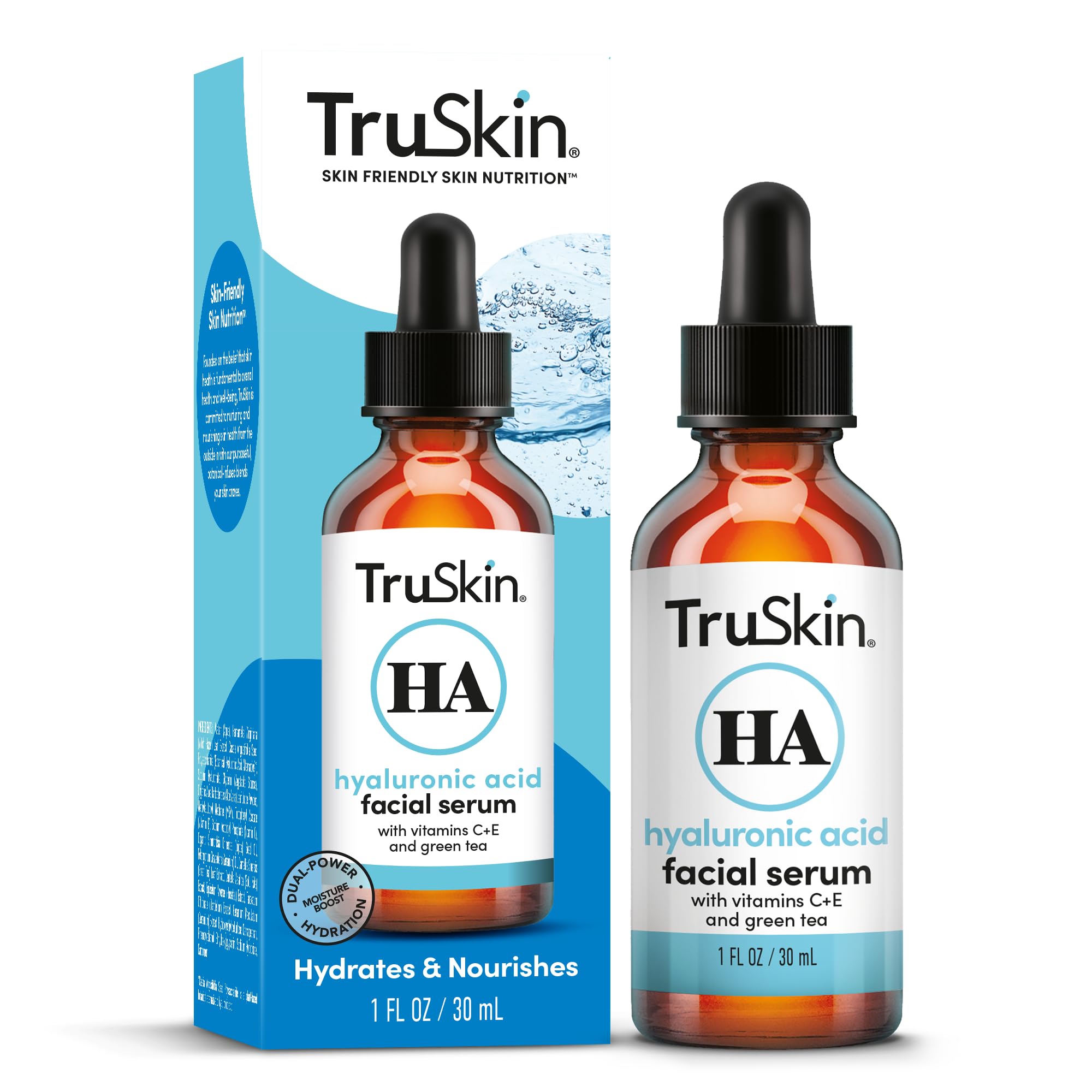 TruSkin cruelty-free packaging signaling ethical skincare choice.