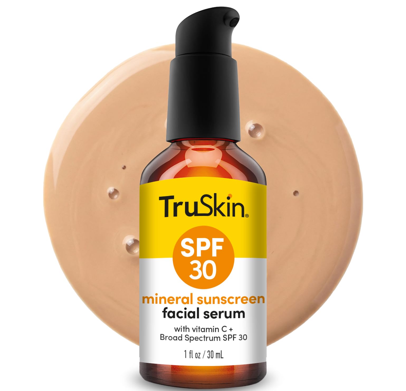 TruSkin Sunscreen Serum bottle with SPF 30 and sheer finish