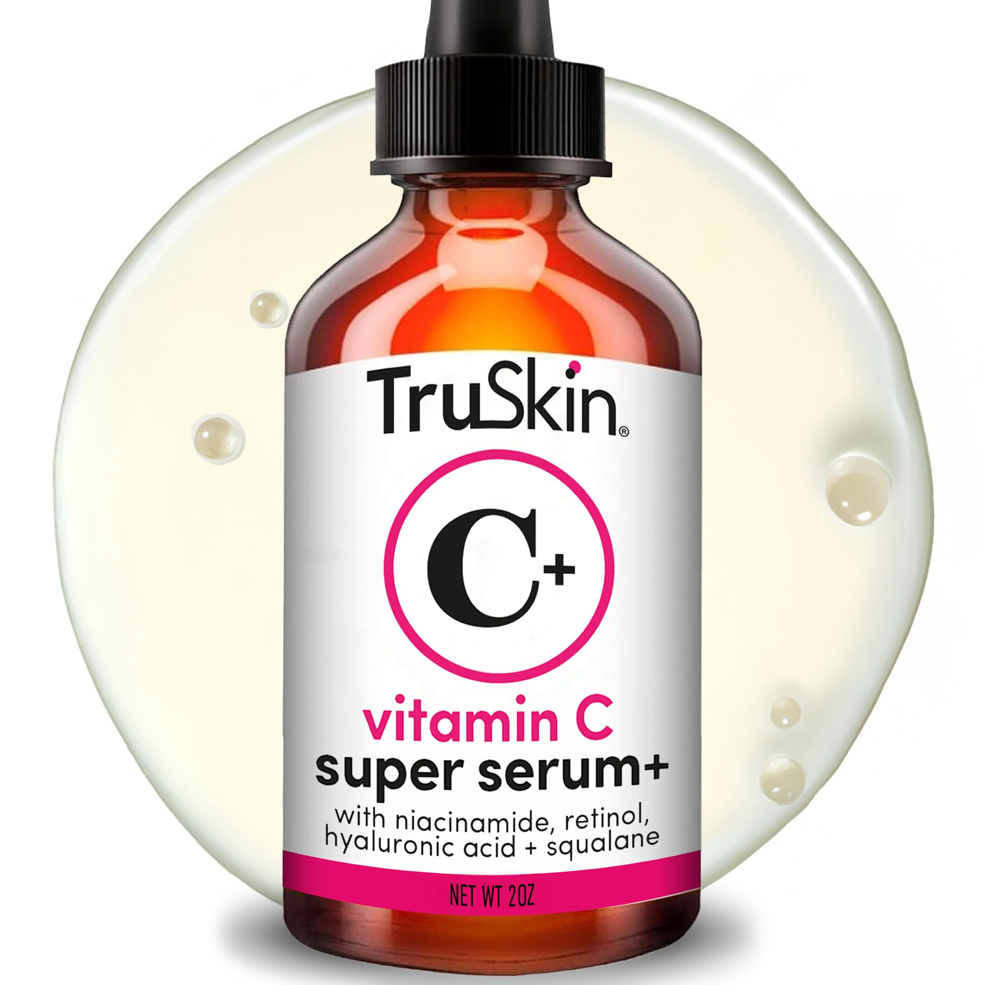 TruSkin Vitamin C Serum bottle front view for brightening daily benefits