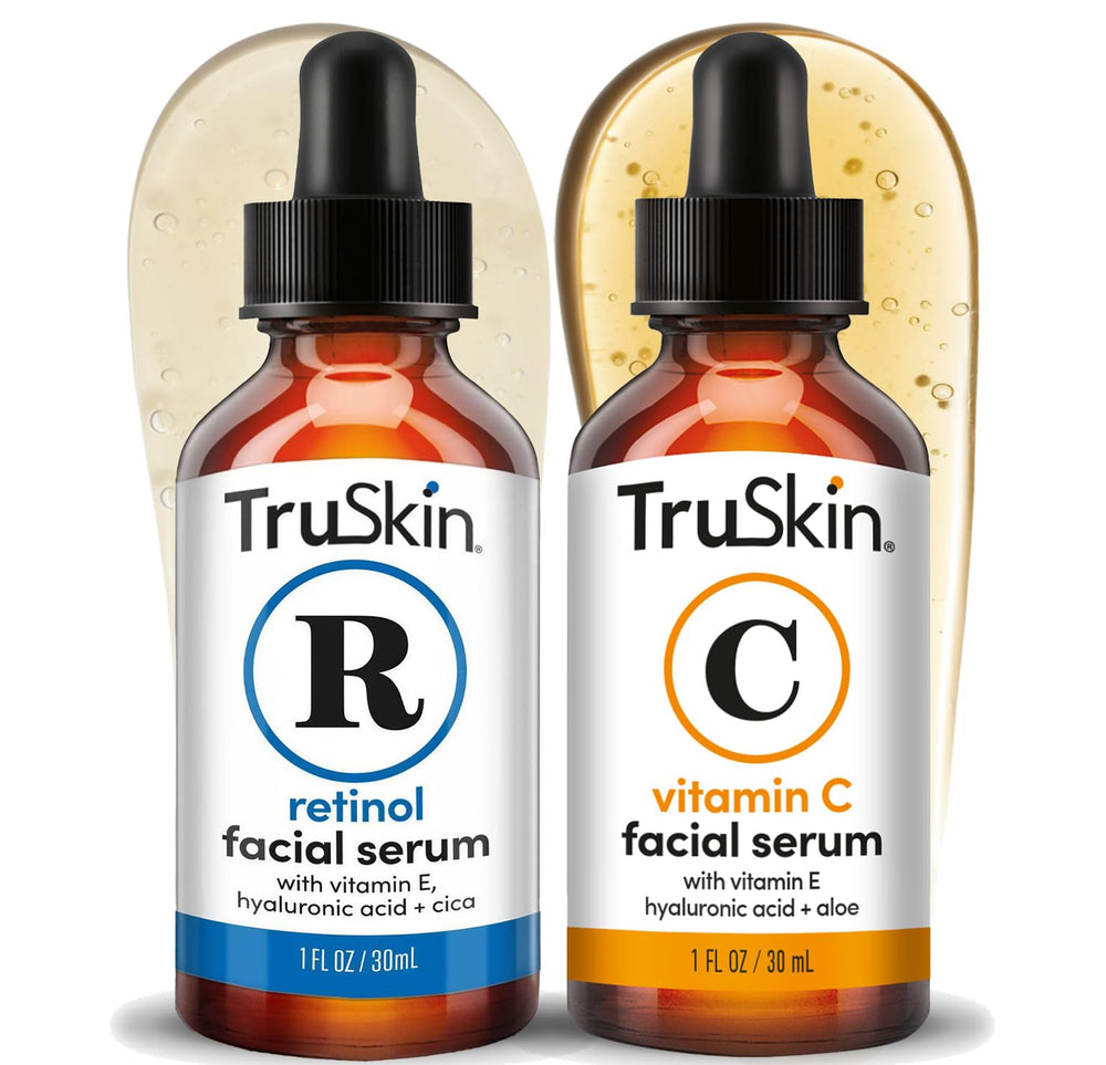 TruSkin Vitamin C serum bottle boosts brightness for morning use.