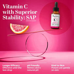 Close-up of TruSkin serum texture shows lightweight hydration on skin.