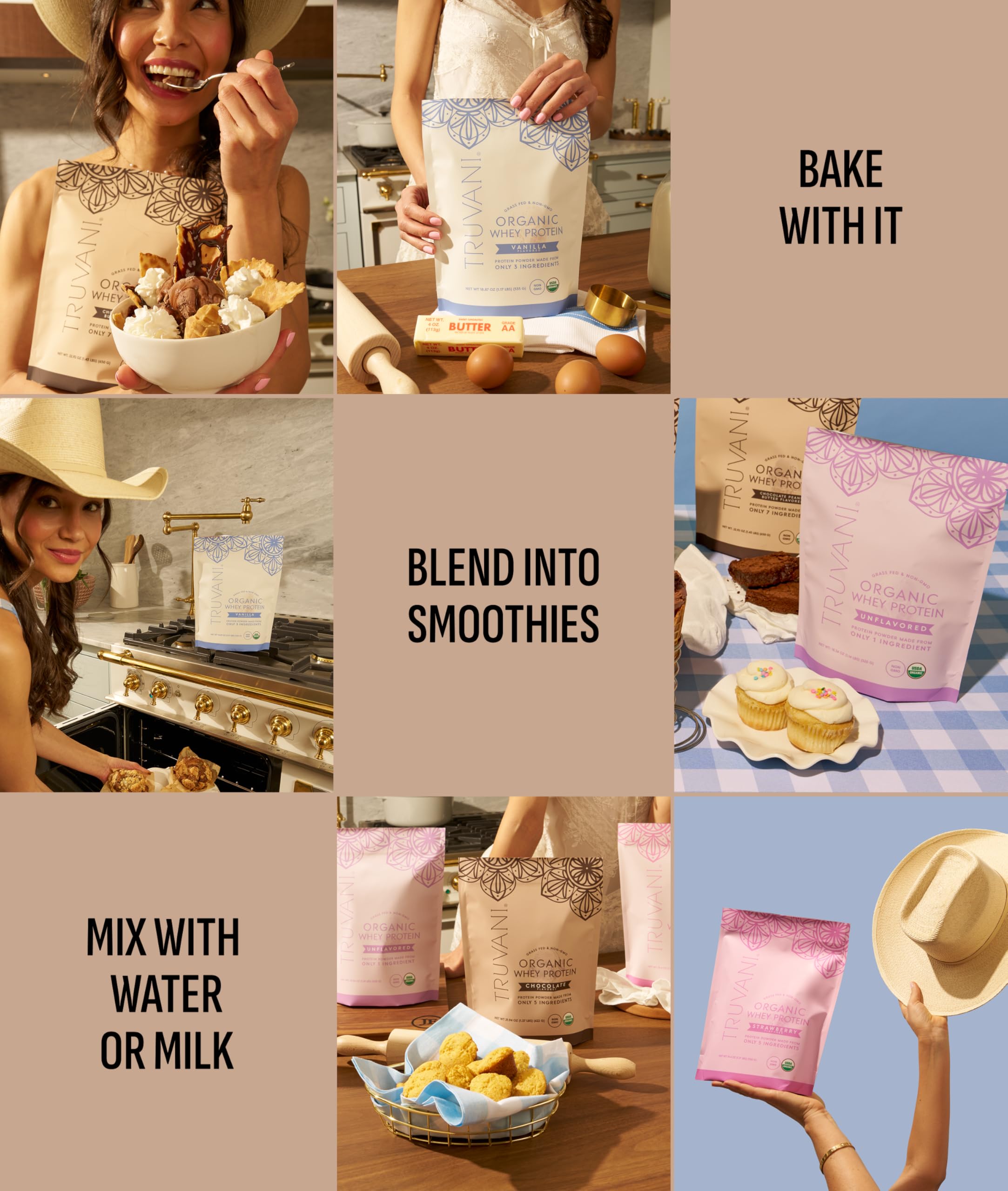 Truvani clean-label whey protein suitable for health-conscious shoppers.