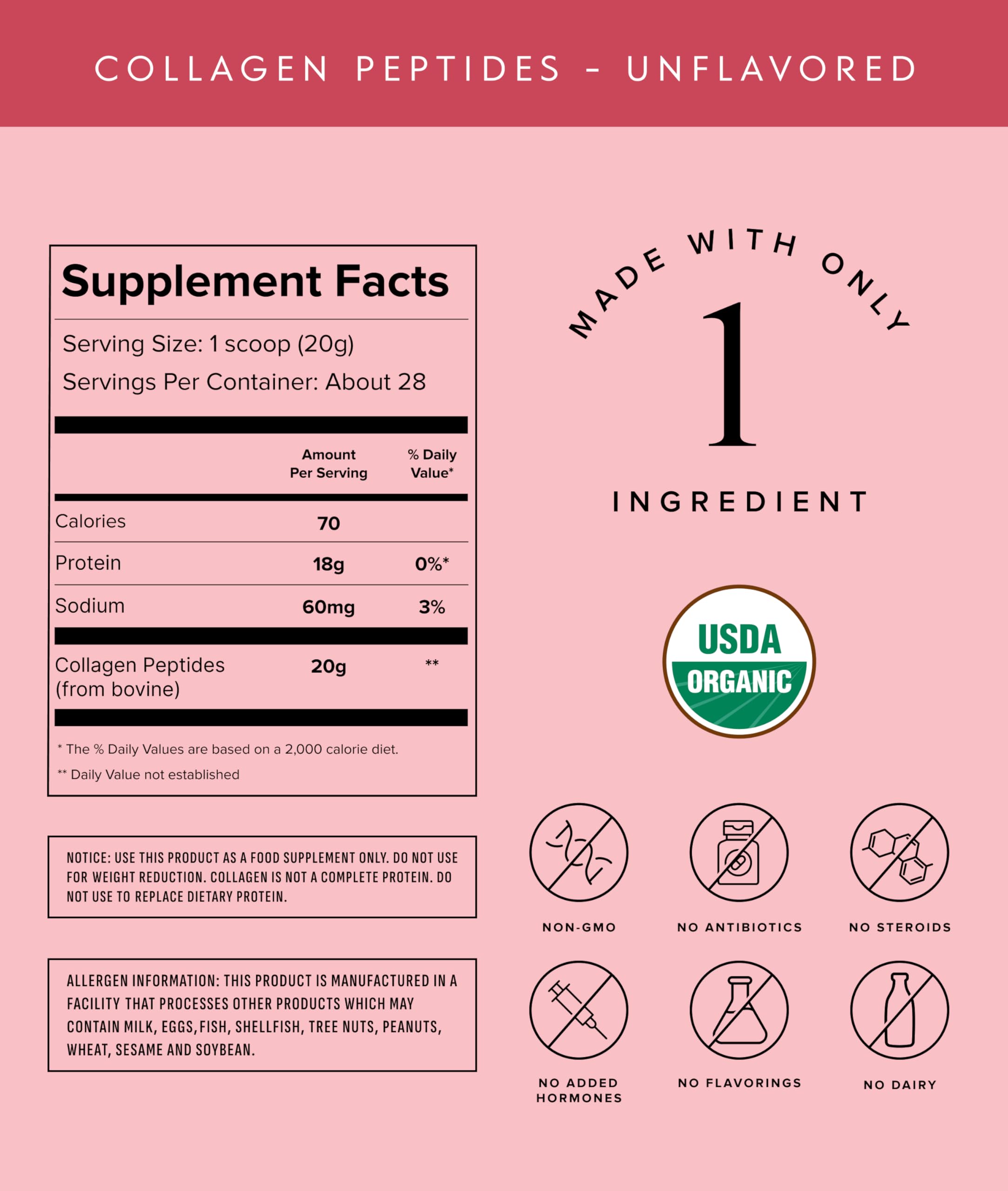 Scoop of Truvani collagen peptides for a convenient daily dose.