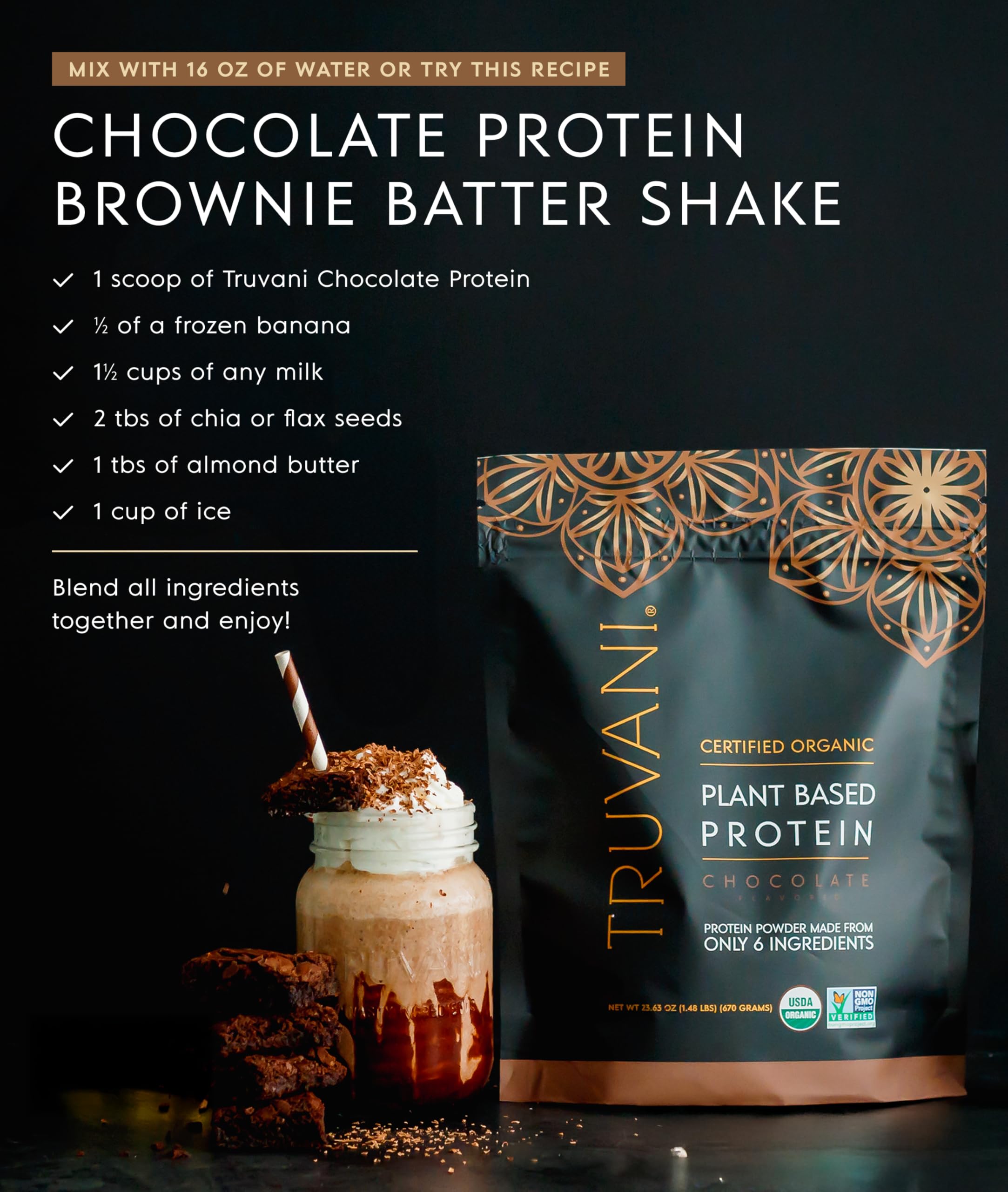 Truvani no-added-sugar claim featured on packaging for mindful sweetness.