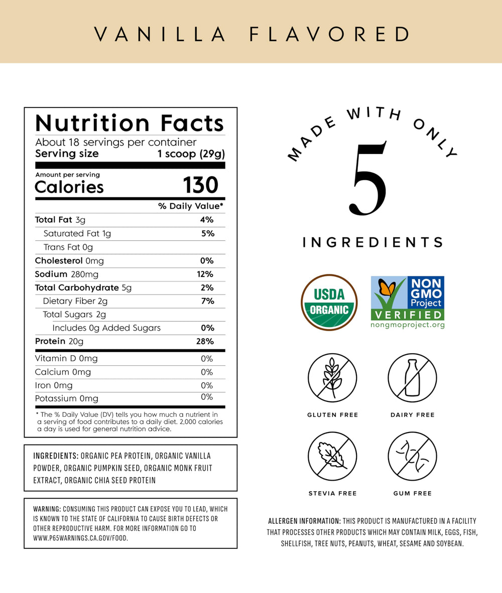 Truvani vanilla protein bag ready for pantry use and keto-friendly meals.