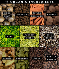 Truvani ingredients display focuses on organic peas, pumpkin seeds, and chia for clean protein.