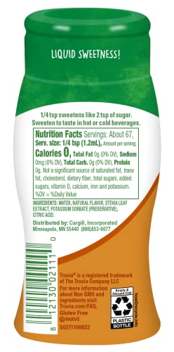 Truvia bottle beside a cup of tea for easy sweetness.