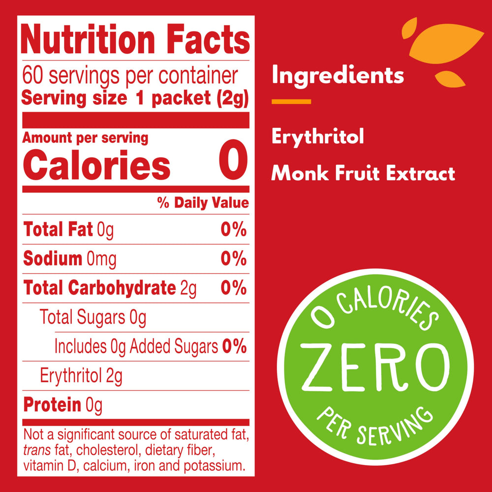 Truvia monk fruit packets in coffee delivering sugar-like sweetness without calories