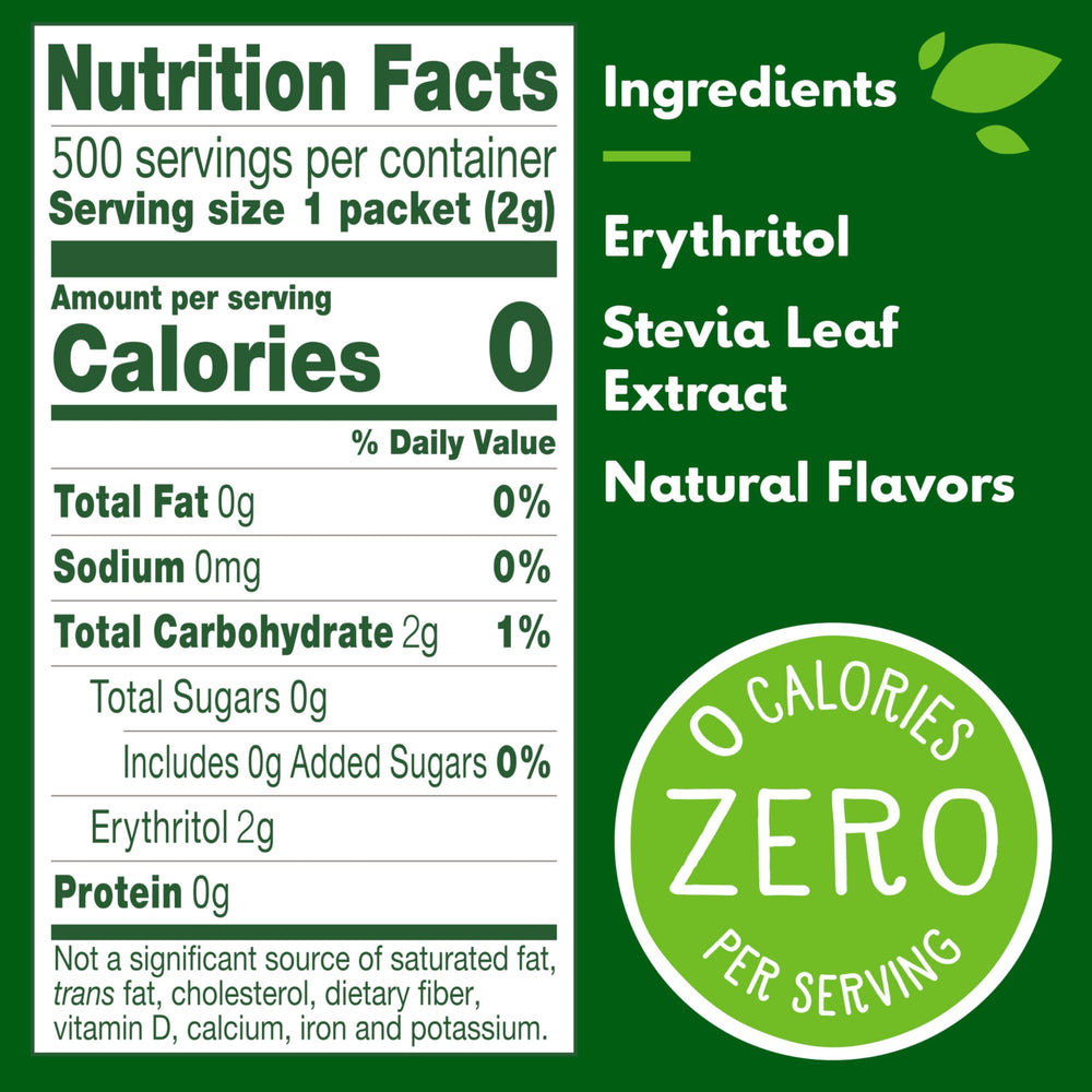 Truvia Original packets near a fruit bowl, versatile sweetener for healthy snacks.