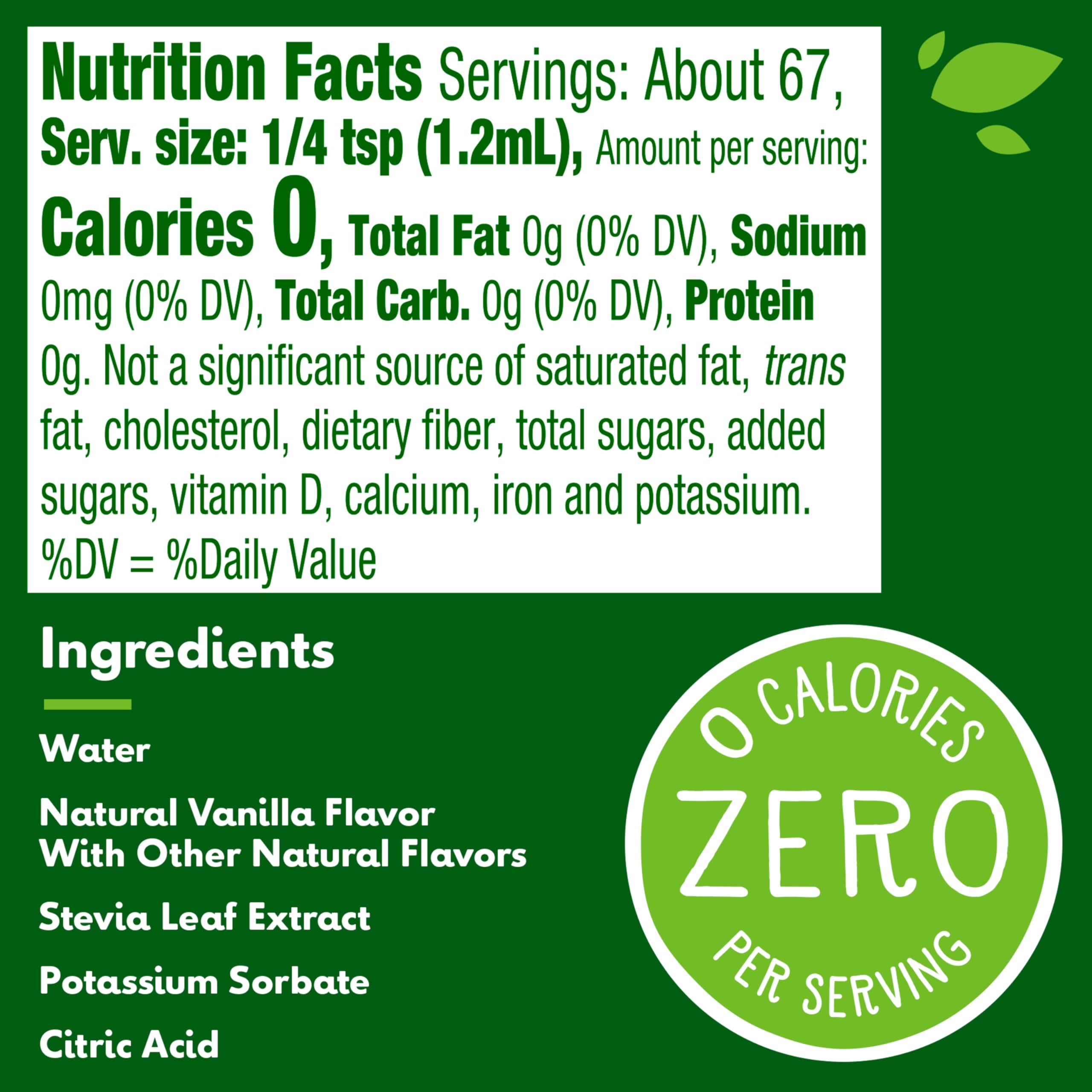 Truvia vanilla liquid sweetener near yogurt for quick flavor