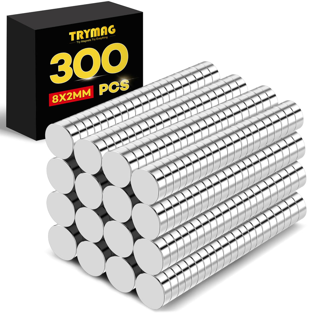 TRYMAG 300pc magnets in protective packaging for easy storage