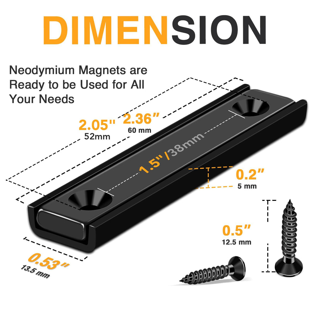 TRYMAG magnet with steel cup for enhanced durability and protection.