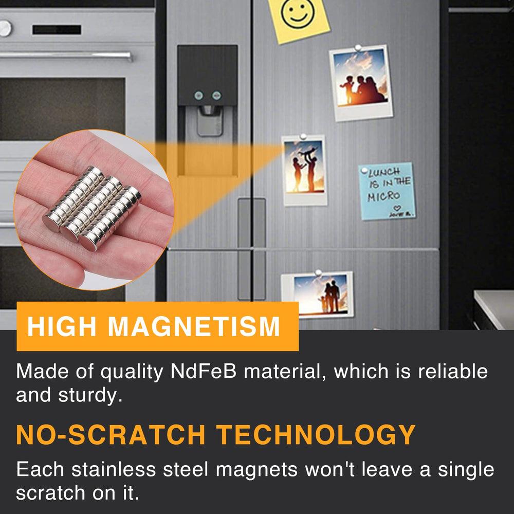 TRYMAG whiteboard magnets attach notes and reminders.