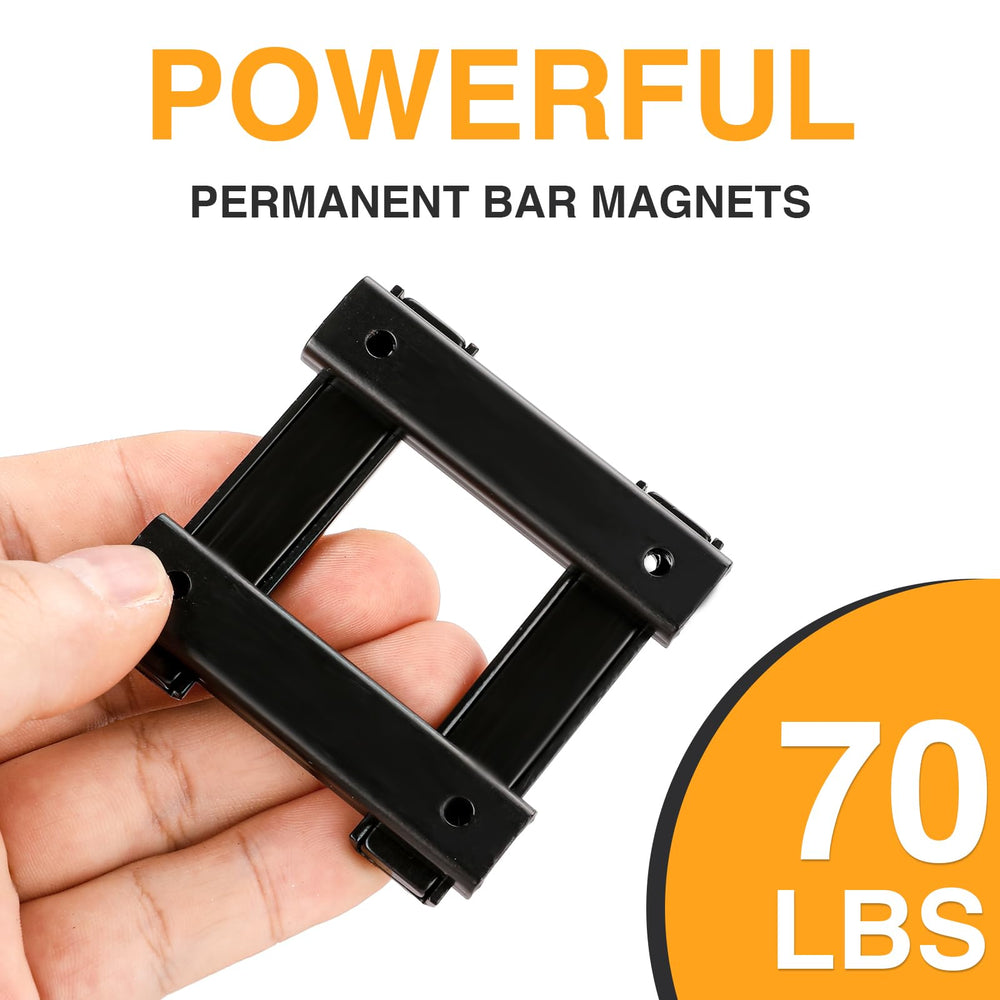 TRYMAG two installation methods for flexible mounting on metal or wood.