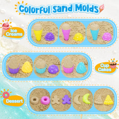 TSDATOWR ice cream molds 12-pc set for colorful beach treats.