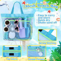 TSDATOWR mesh beach bag that filters sand and dries quickly