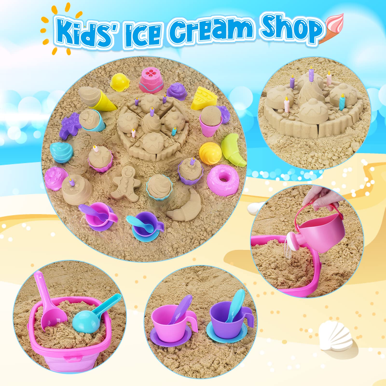 TSDATOWR strawberry cake mold adds bright desserts to sandbox fun.