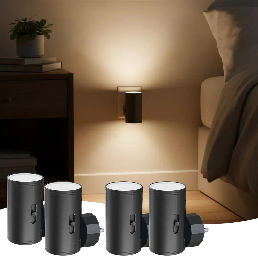 TSEXES LED night light with dusk-to-dawn sensor for energy-efficient hallway lighting.