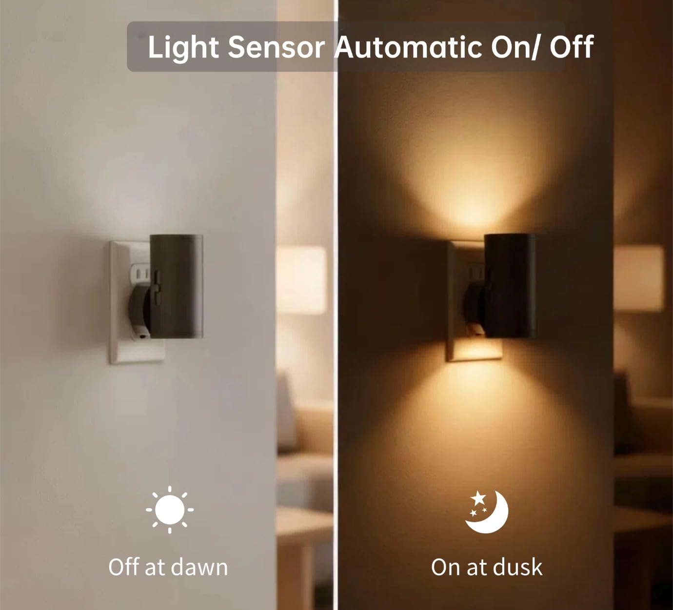 TSEXES adjustable-brightness night light from 5 to 300 lumens for flexible ambience.