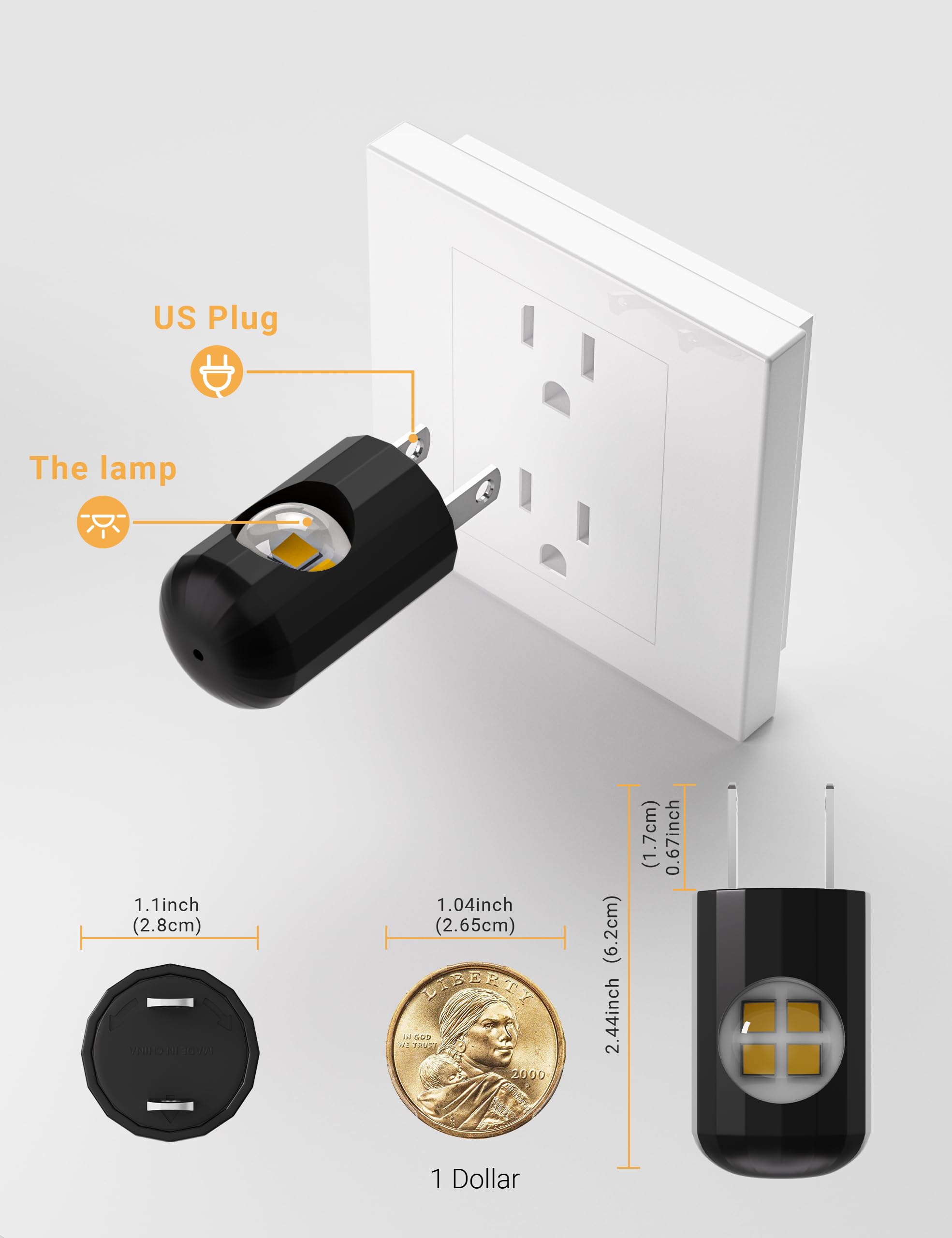 TSEXES bedroom night light offers soft illumination for late-night activities.