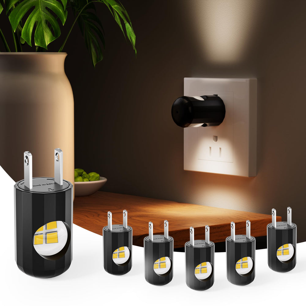 TSEXES plug-in night light with dusk-to-dawn sensor for easy nighttime navigation.