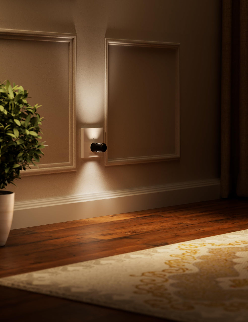 TSEXES hallway night light provides gentle guidance along dim corridors.