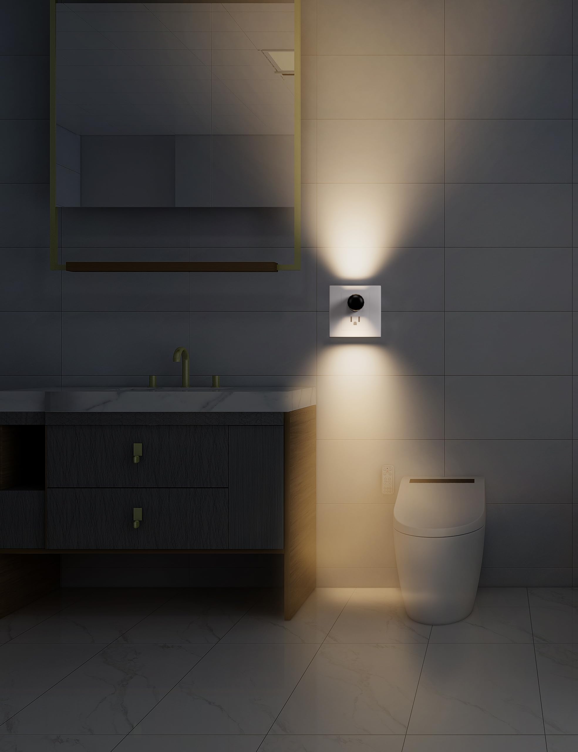 TSEXES kitchen night light adds subtle visibility near counters.