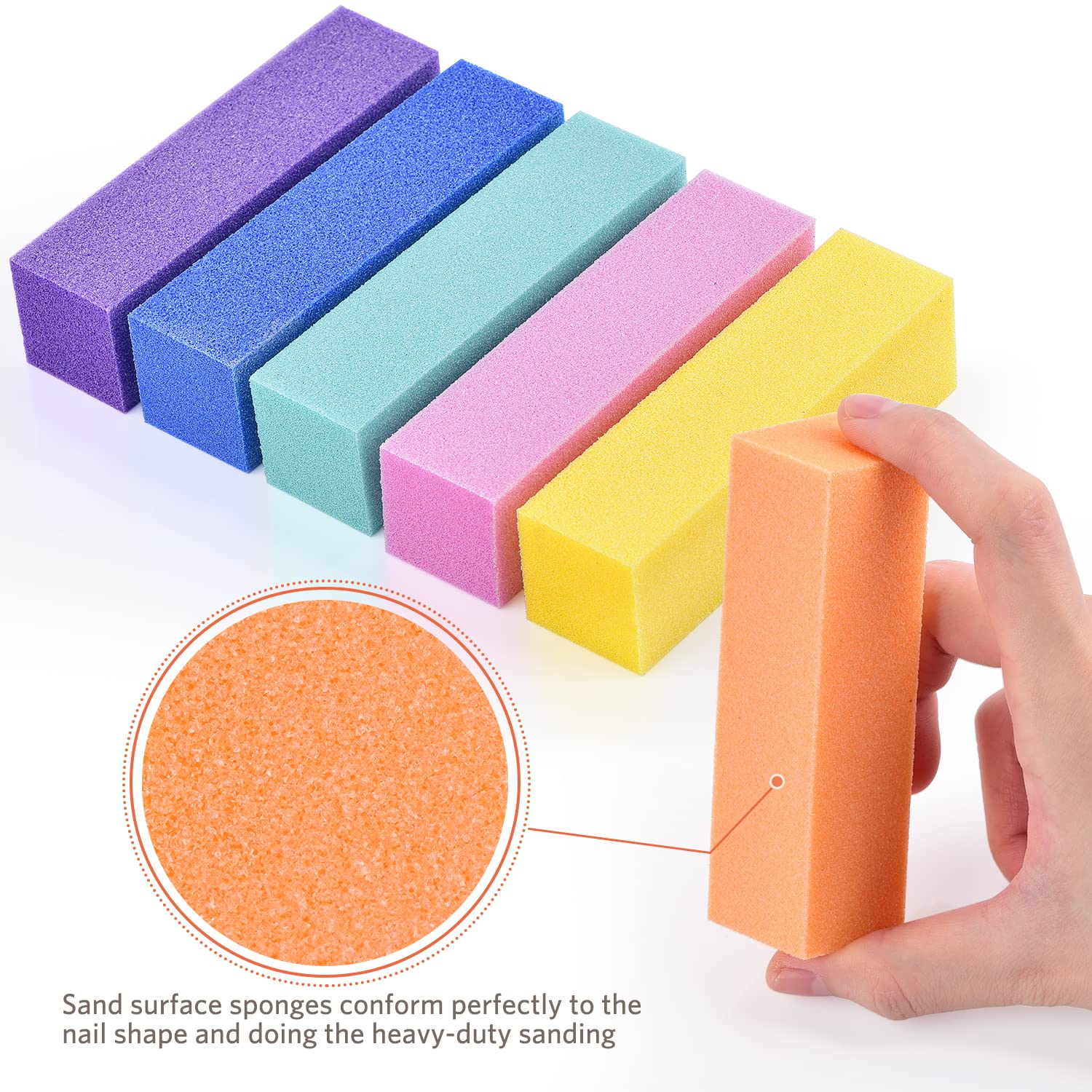 TsMADDTs colorful buffer blocks in six colors for gentle polishing