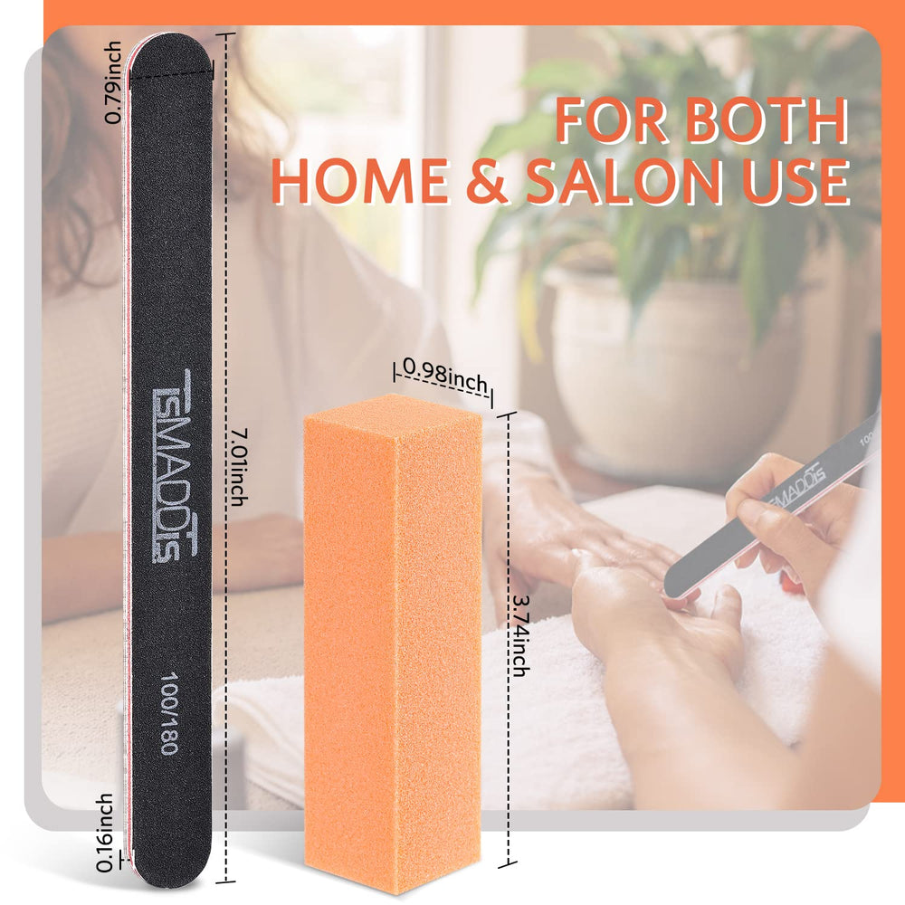 TsMADDTs six-color sponge buffers for a light-touch nail smoothing