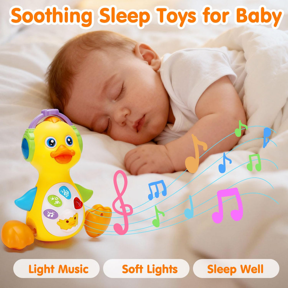 Tsomtto duck toy headphones glow, adding a visual cue to music and bedtime moments.
