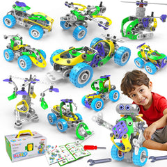 Tsomtto 10-in-1 bulldozer model boosts creative problem solving for kids.