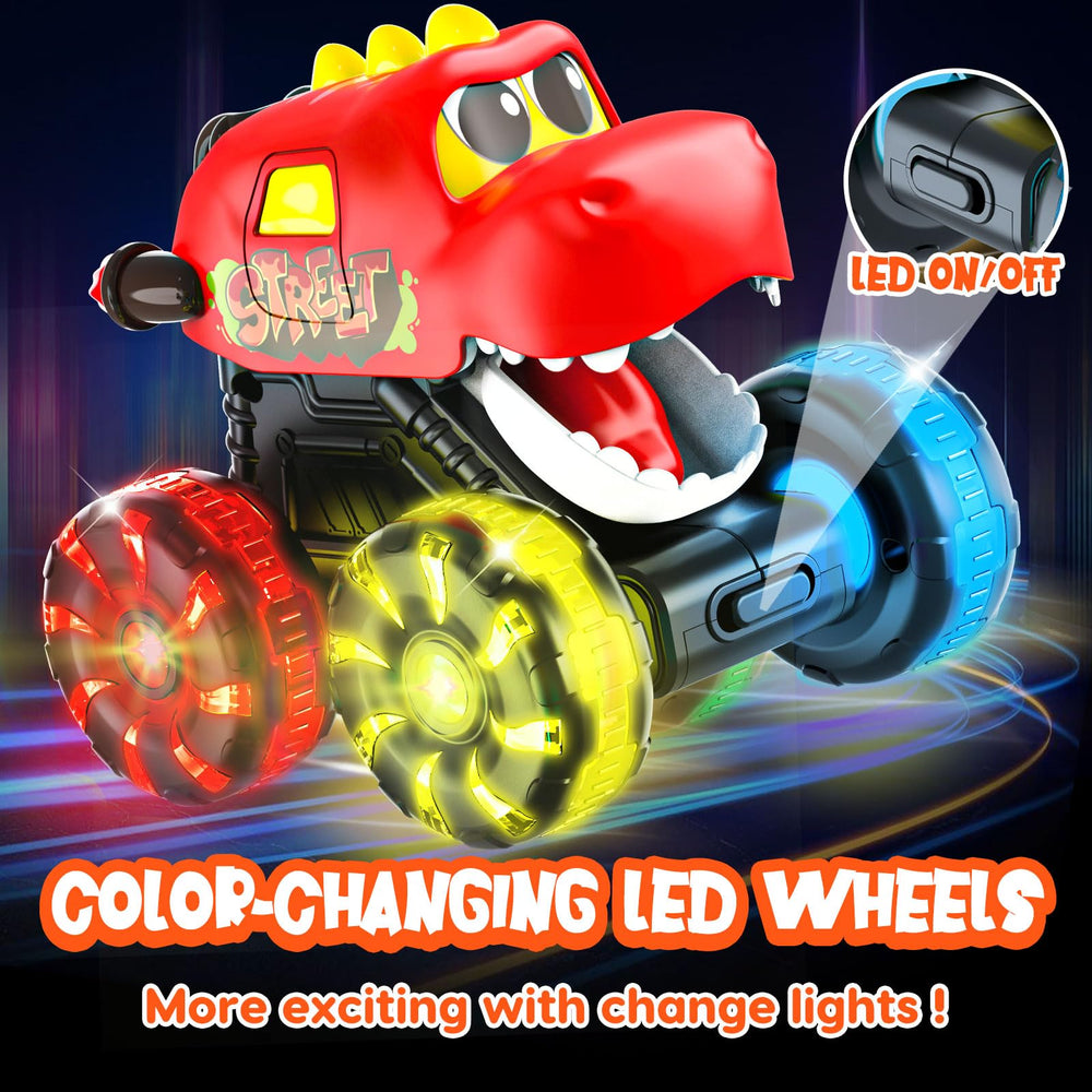 Tsomtto Monster Truck Dinosaur Triceratops side view boosts imagination