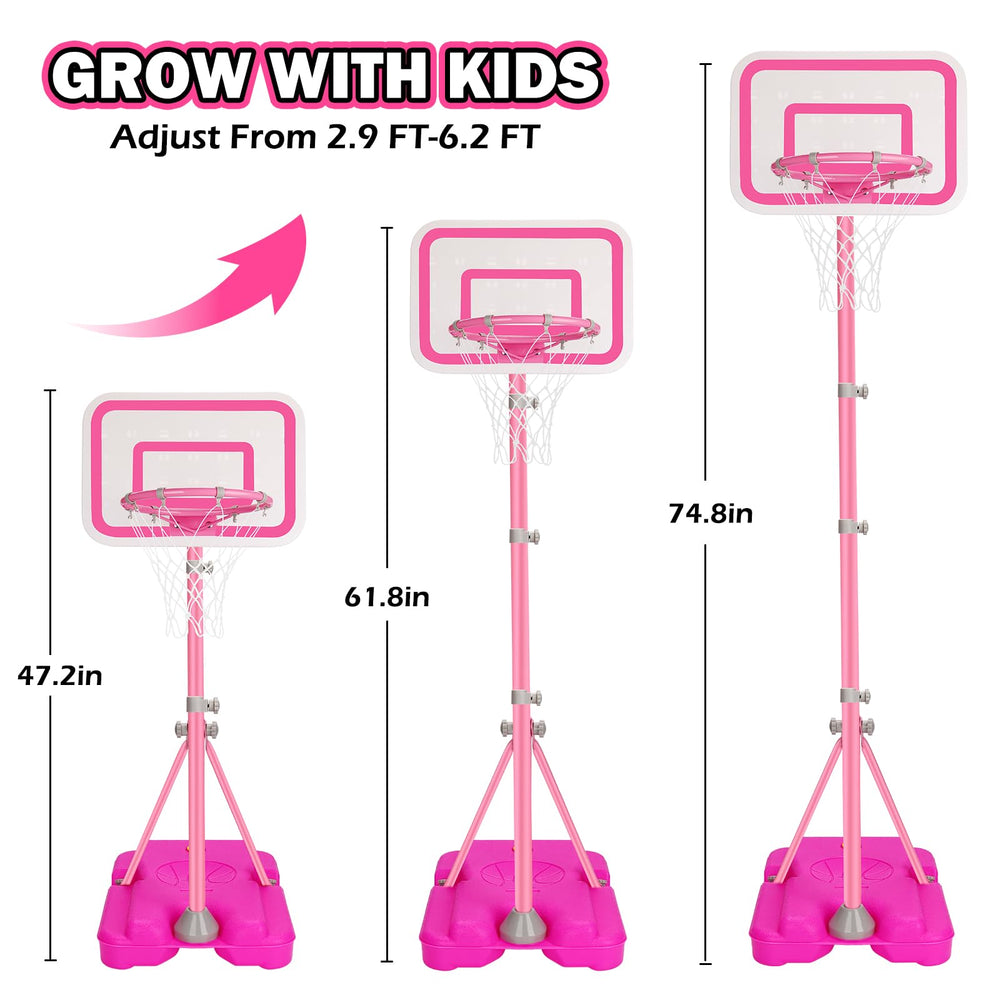 Tsomtto stable pink hoop base ensures steady play during energetic sessions.