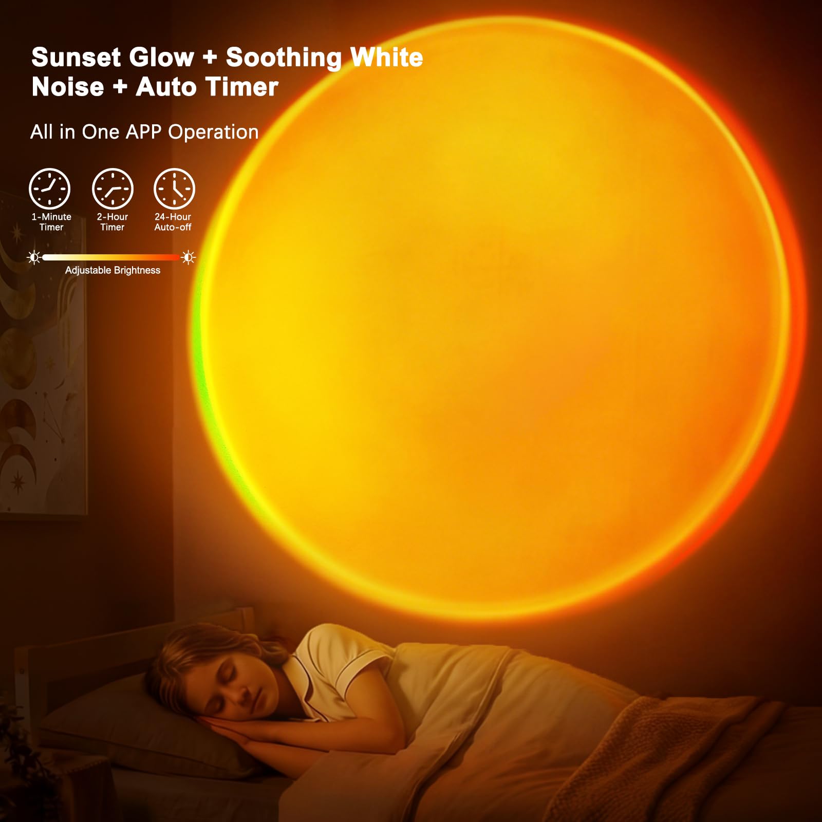 Tsrarey Sunset Lamp with app control simplifies color and scene tweaks.