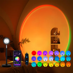 Tsrarey Sunset Lamp projection at 180 degrees for versatile displays