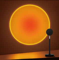 Tsrarey Sunset Lamp Projector front view casting warm sunset glow for rooms