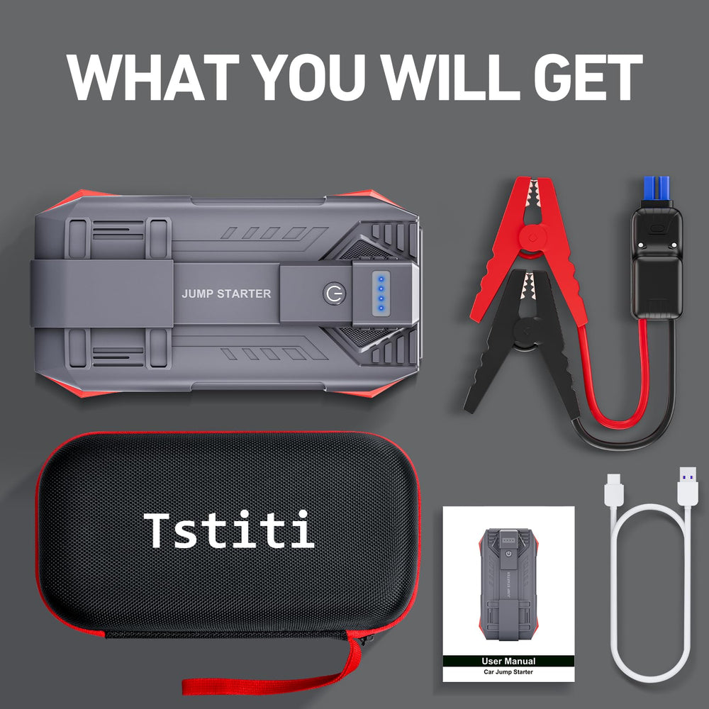 Tstiti 4000A in-use car application illustrates quick roadside assistance.