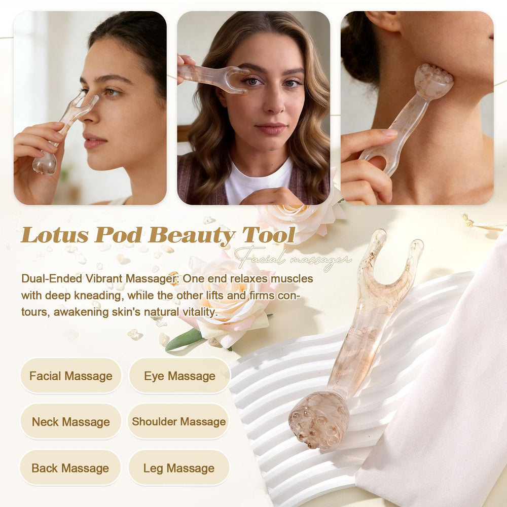 TsunNee lotus pod beauty wand for at-home skincare routines