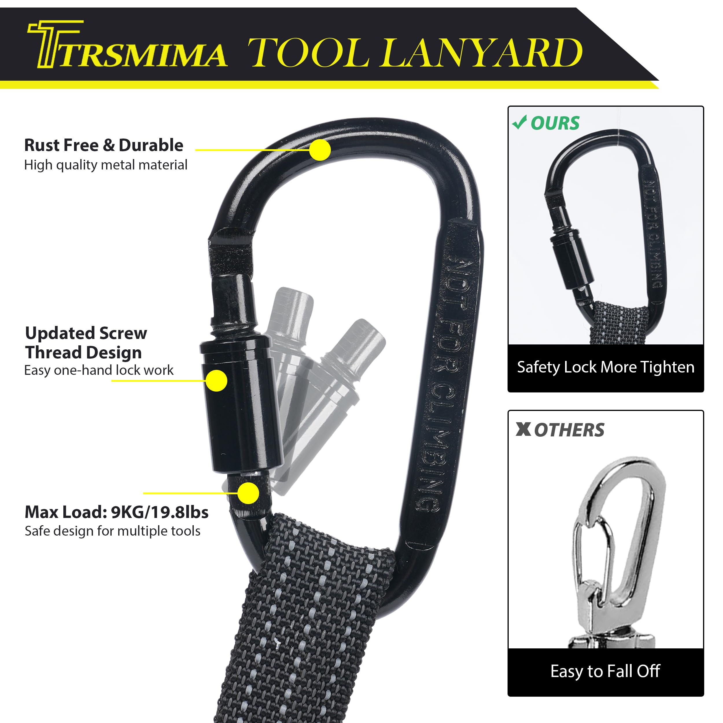 TRSMIMA anti-slip shock-absorbent nylon strap for durable use