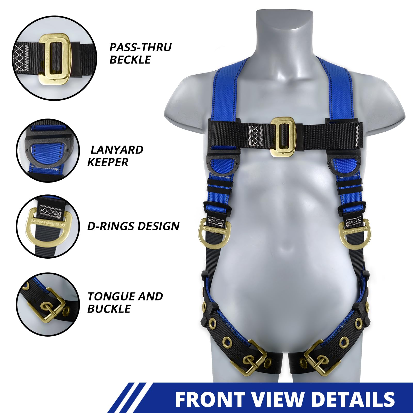 TT TRSMIMA safety harness dorsal D-ring for secure fall protection