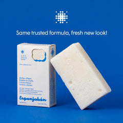 T.Taio sponge close-up showing lather and gentle cleansing.