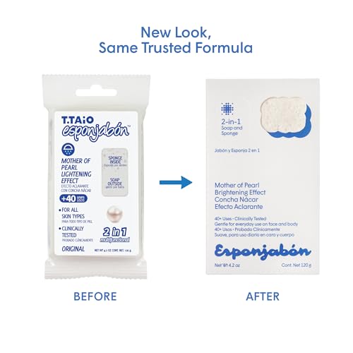 T.Taio Mother of Pearl sponge gives radiant, hydrated feel post-shower.